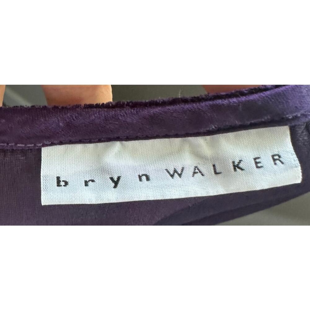 BRYN WALKER Louie Dark Purple Velvet Sleeveless Asymmetric Tunic Dress Size M - Picture 6 of 8